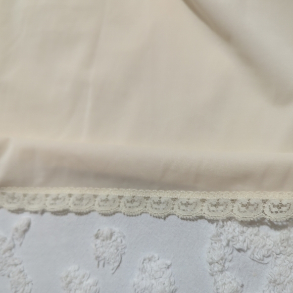 Vintage Shadowline Ivory Full Maxi Slip Nylon Spandex Side Split Size 36 - Picture 6 of 12